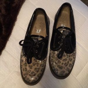 Sperry Topsider Sequin leopard print